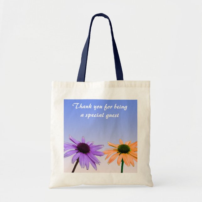 daisy flowers  thank you tote bag (Front)