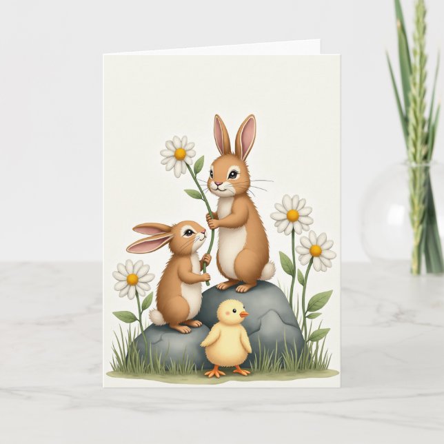 Daisy Friends Spring Card (Front)
