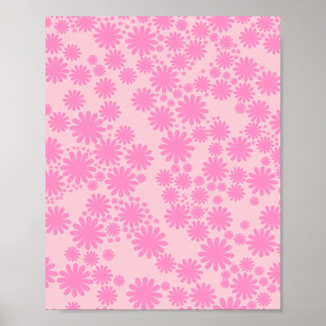 Daisy Garden 04 Pink Poster (Front)