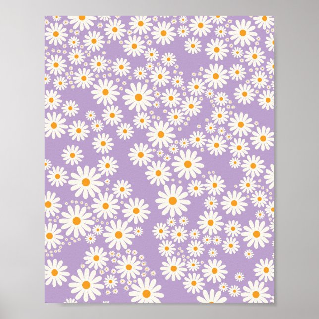 Daisy Garden 05 Purple Poster (Front)