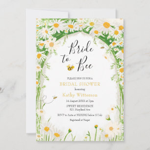 Daisy Garden and Bee Bride to Bee Bridal Invitation