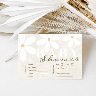 Daisy Garden Baby Shower Neutral Predictions Cards