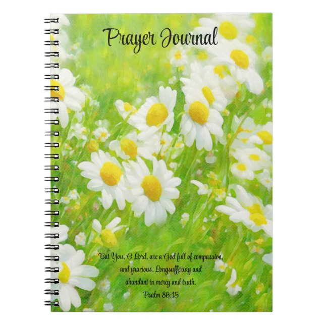 Daisy Garden Bible Verse Faith Prayer Journal (Front)