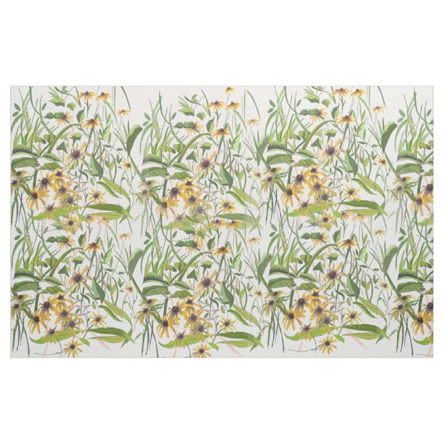 Daisy Garden Yellow and Green Fabric (Yard)