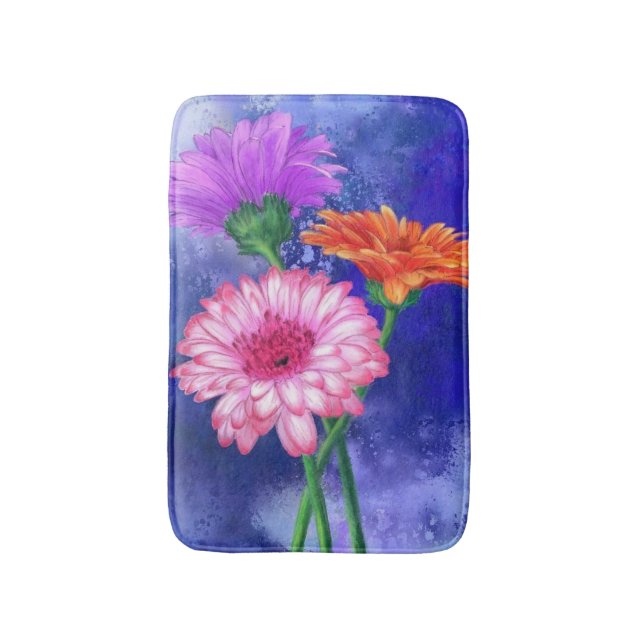 Daisy Gerbera Bath Mat (Front Vertical)