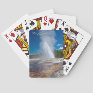 Daisy Geyser Erupting Yellowstone National Park Playing Cards