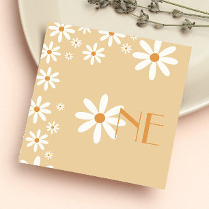 Daisy Girl 1st Birthday Flower Theme Napkin