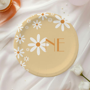 Daisy Girl 1st Birthday Flower Theme Paper Plates