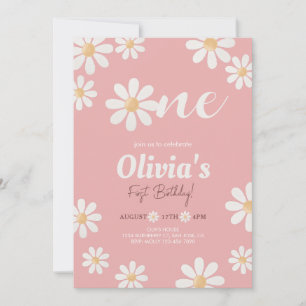  Daisy Girl birthday Invitation