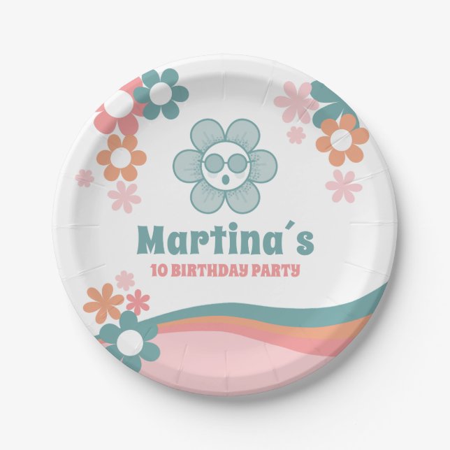 Daisy Girl Birthday Party Paper Plate (Front)