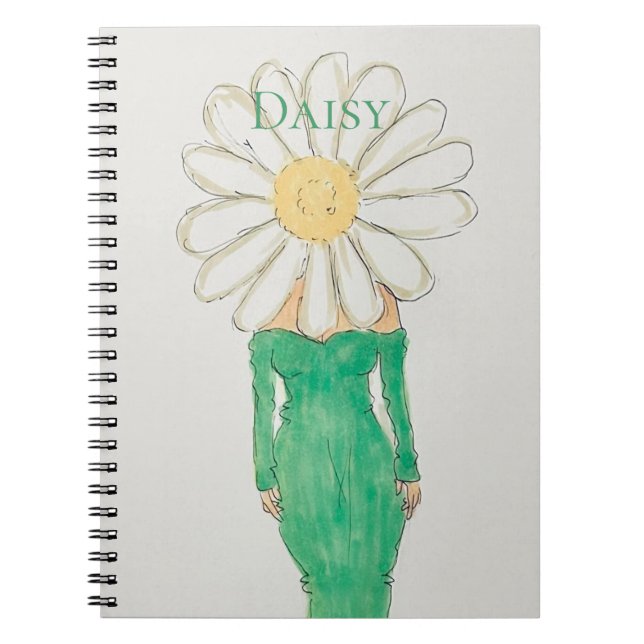 Daisy Girl Green Dress Notebook (Front)