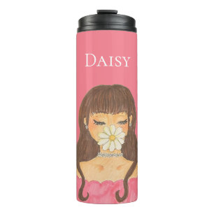 Daisy Girl Pink Dress Thermal Tumbler