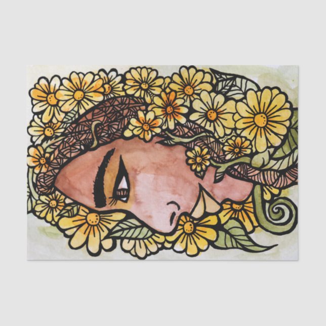 Daisy Goddess Tissue Paper (Front)