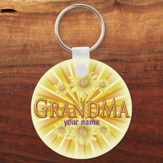 Daisy Grandma keychain (Front)