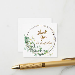 Daisy Greenery 'Thank You' Enclosed Card