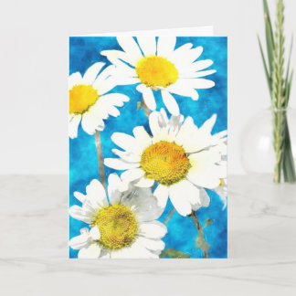 Daisy Greeting Card in watercolor