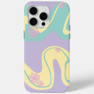 Daisy Groove Pastel Pink, Yellow, Purple & Green iPhone 15 Pro Max Case