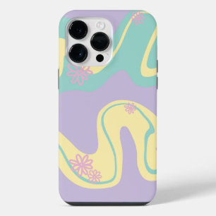 Daisy Groove Pastel Pink, Yellow, Purple & Green iPhone 14 Pro Max Case