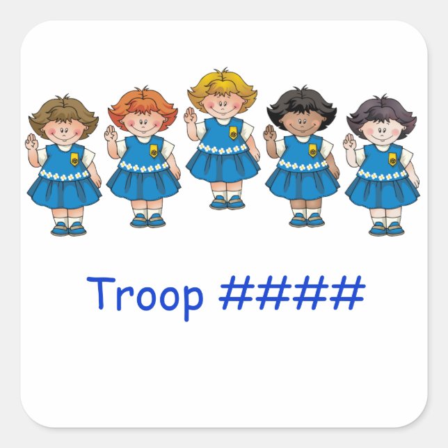 Daisy Group Square Sticker (Front)