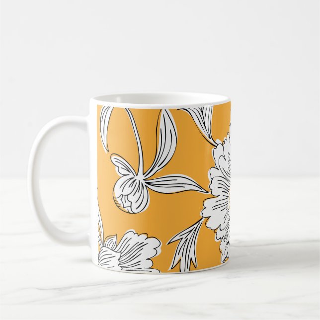 Daisy Heads: Summer Floral Line. Coffee Mug (Left)