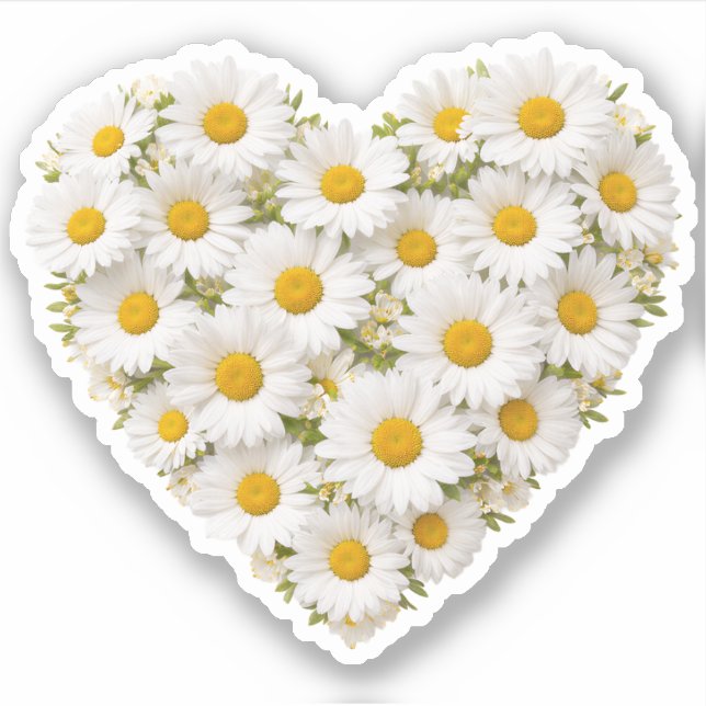 Daisy Heart April Birth Flower (Front)