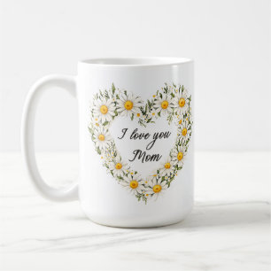 Daisy Heart I Love You Mum Coffee Mug