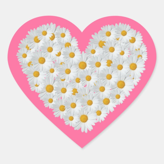 Daisy Heart Sticker (Front)