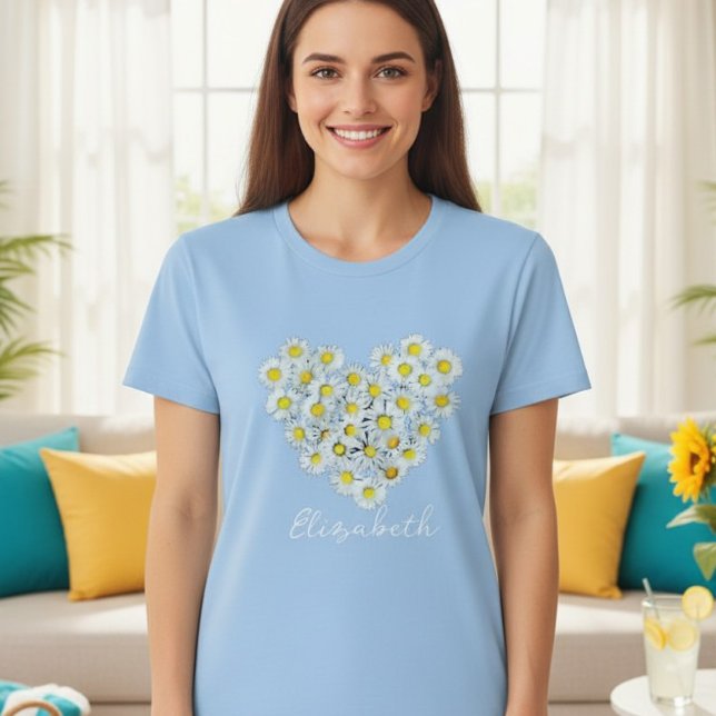 Daisy heart tshirt personalized (Creator Uploaded)
