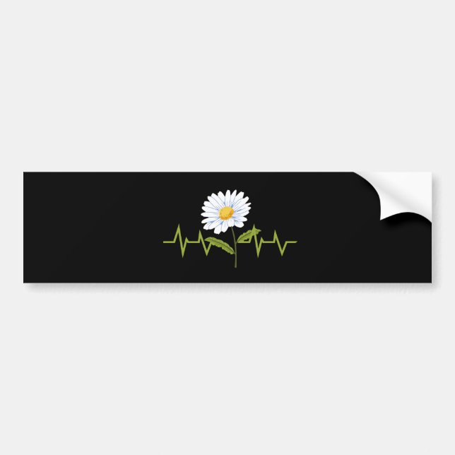 Daisy Heartbeat Bumper Sticker (Front)