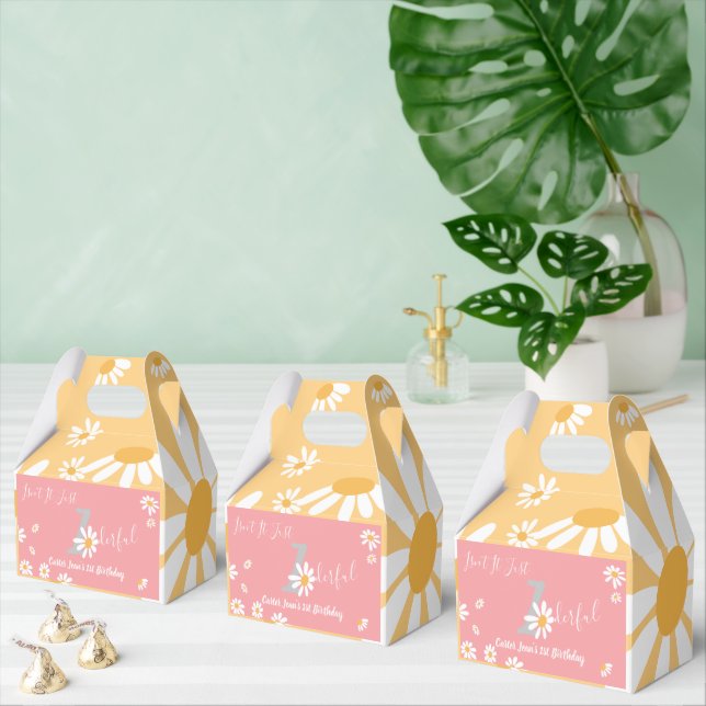 Daisy Hippie Baby Wonderful First Birthday Party Favour Box (Multiple)