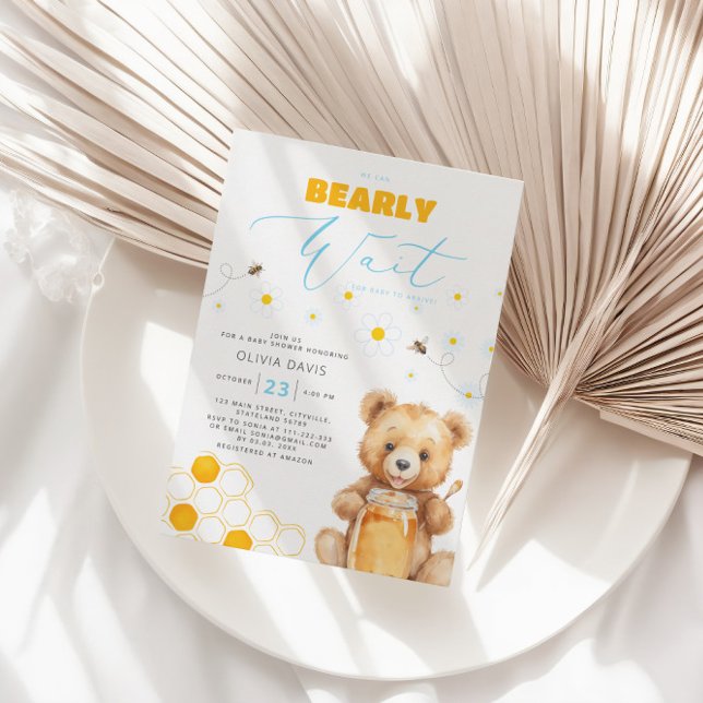 Daisy, Honey & Baby Bear Baby Shower Invitation (Creator Uploaded)