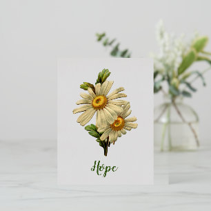 Daisy Hope Inspirational Foil Holiday Postcard