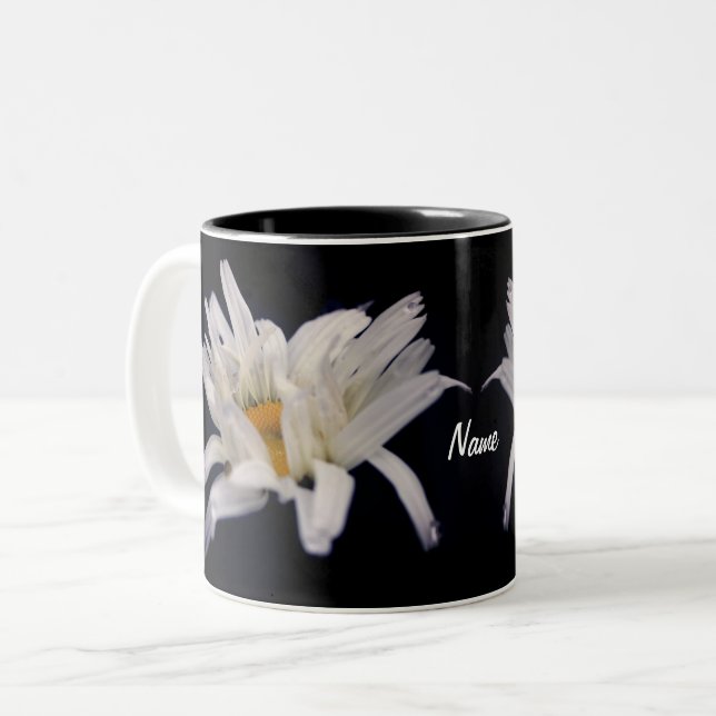 Daisy In Disarray Personalised Two-Tone Coffee Mug (Front Left)