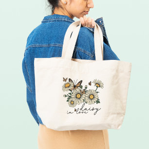 Daisy In Love Wildflower T-Shirt Tote Bag