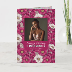 Daisy Inspired Happy Birthday Custom Card