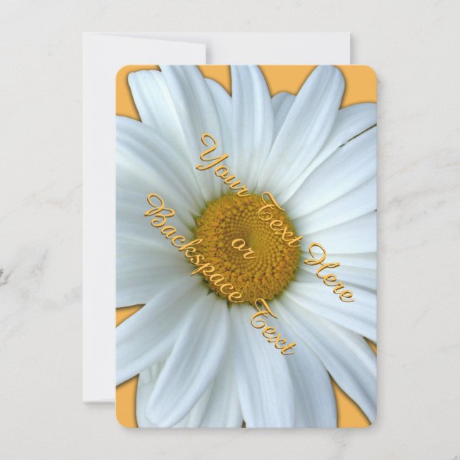 Daisy Invitations Personalised Daisy  RSVP Card (Front)