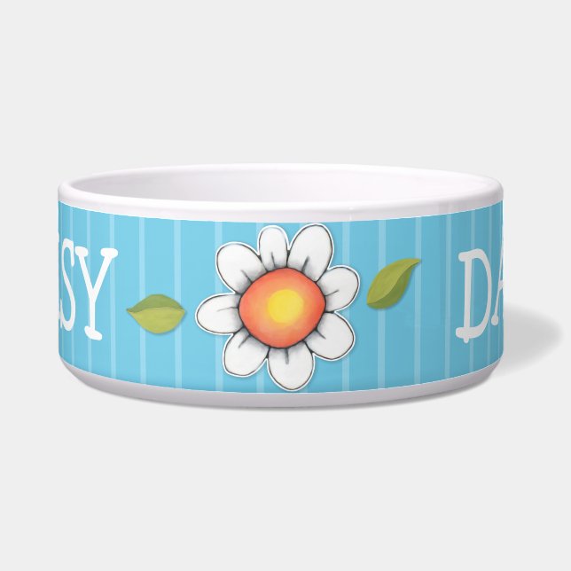 Daisy Joy blue Dog Pet Bowl (Front)