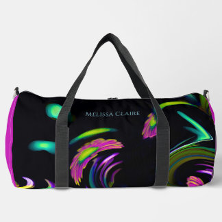 Daisy Jungle (Large Hot Pink) Duffle Bag