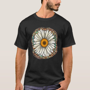 Daisy Leopard Flower Western Southern Hippy Boho G T-Shirt