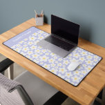 Daisy lilac modern photo cute modern elegant desk mat<br><div class="desc">Daisy purple lilac and yellow floral modern photo cute fun simple minimal elegant personalised desk mat home decor gift design</div>