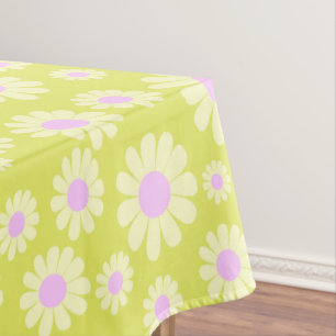 Daisy Lime Yellow Tablecloth