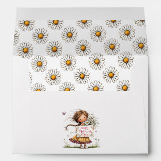 Daisy‑Lined “Happy Mother’s Day” Envelope