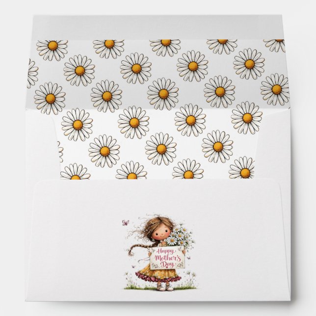 Daisy‑Lined “Happy Mother’s Day” Envelope (Back (Bottom))