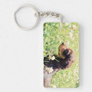 Daisy & Littermates Double Photo Keepsake Key Ring
