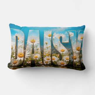 Daisy Luxury Botanical Floral Decor Lumbar Cushion