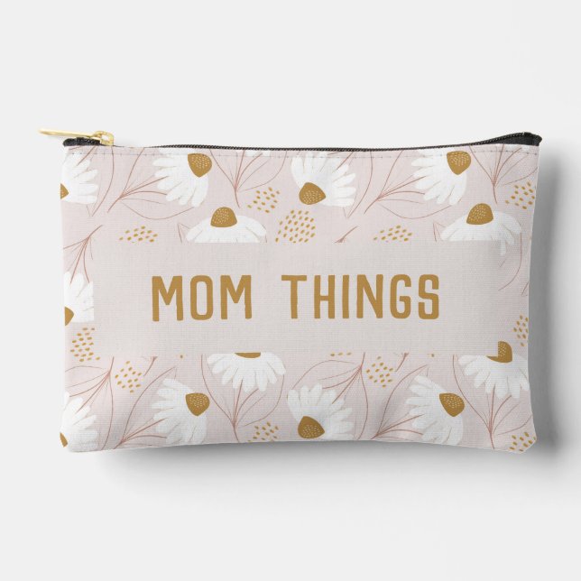 Daisy Makeup Bag Floral Cosmetic Bag (Front)