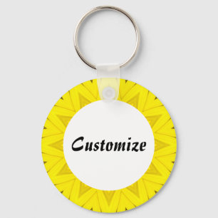 Daisy Mandala Template 02 Key Ring