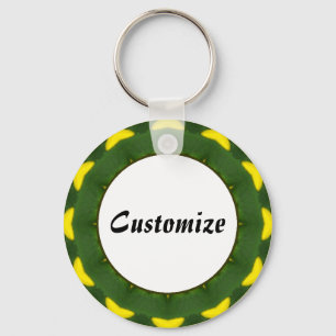 Daisy Mandala Template 04 Key Ring