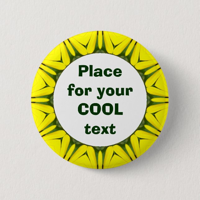 Daisy Mandala Template 06 6 Cm Round Badge (Front)