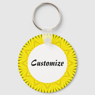 Daisy Mandala Template 10 Key Ring